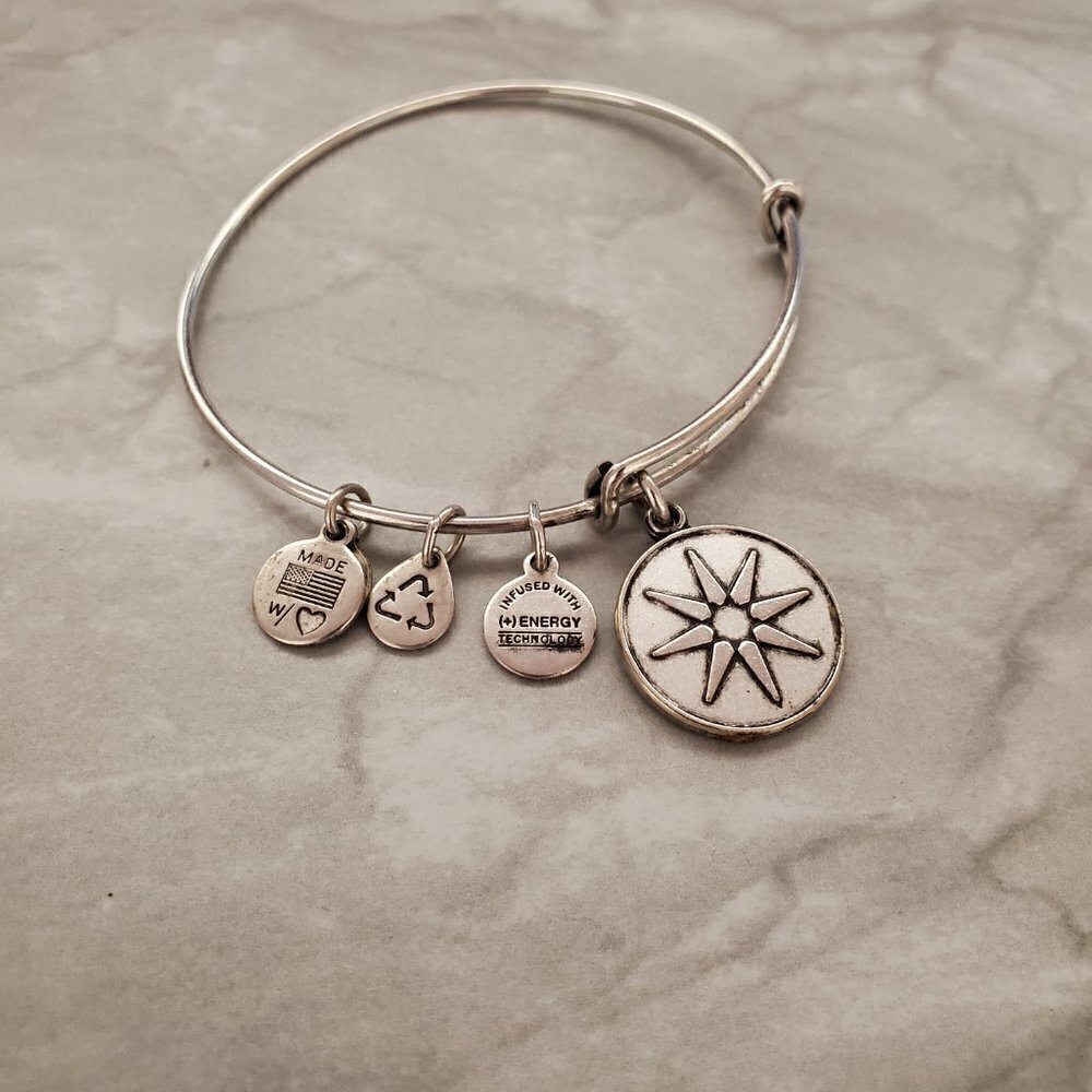 ✨ Alex And Ani Star Of Venus Silver Expandable Charm Bracelet ✨ - Picture 2 of 4